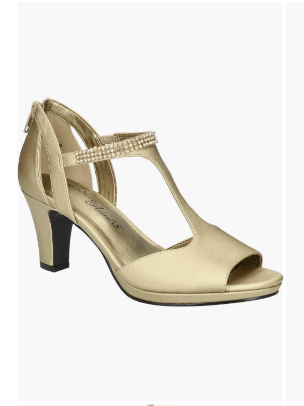 Wide Width Easy Street Flash T-Strap Sandal Size 7.5